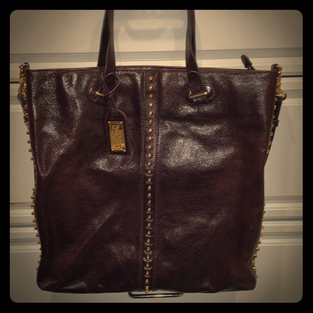 Authentic Badgley Mischka Auburn Leather Hobo